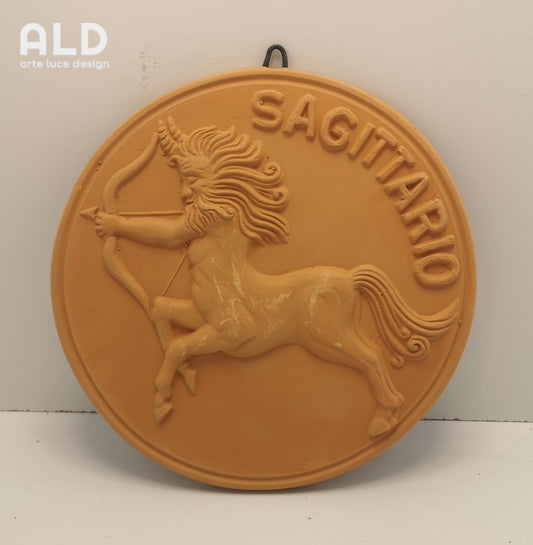 Fregio da parete in terracotta segno zodiacale sagittario decorazione da muro da appendere