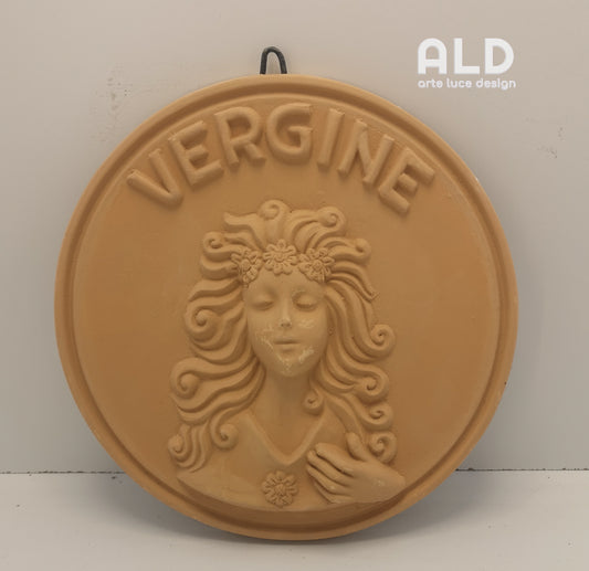 Fregio da parete in terracotta segno zodiacale vergine decorazione da muro da appendere