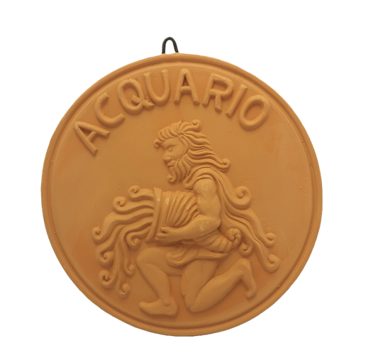 Fregio da parete in terracotta segno zodiacale acquario decorazione da muro da appendere