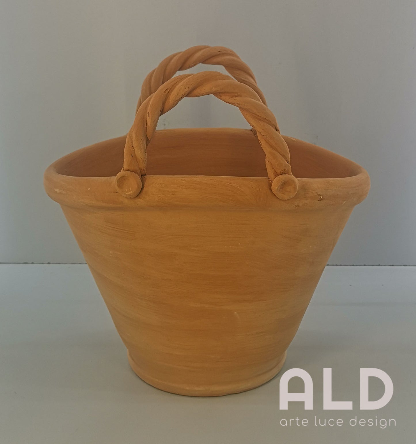 Porta riviste vaso porta piante fiori borsa in terracotta coffa da giardino