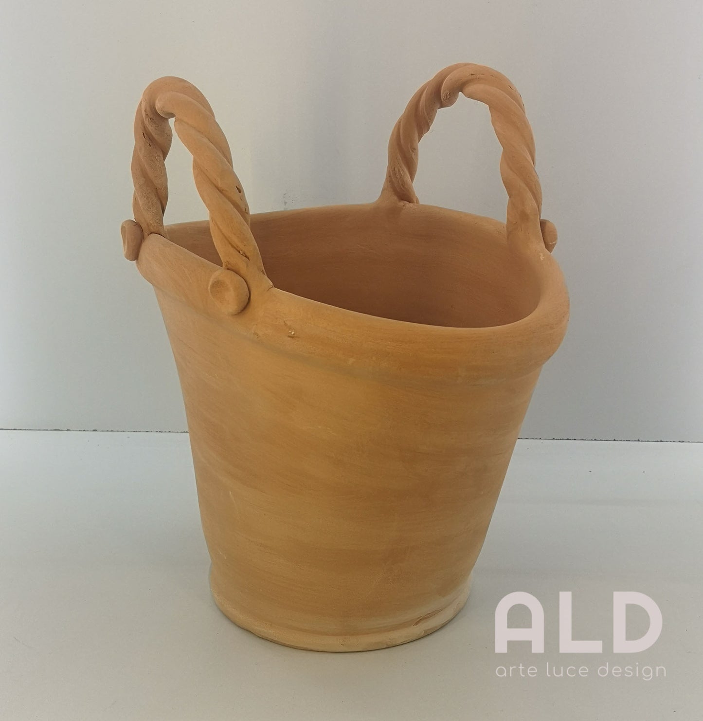 Porta riviste vaso porta piante fiori borsa in terracotta coffa da giardino