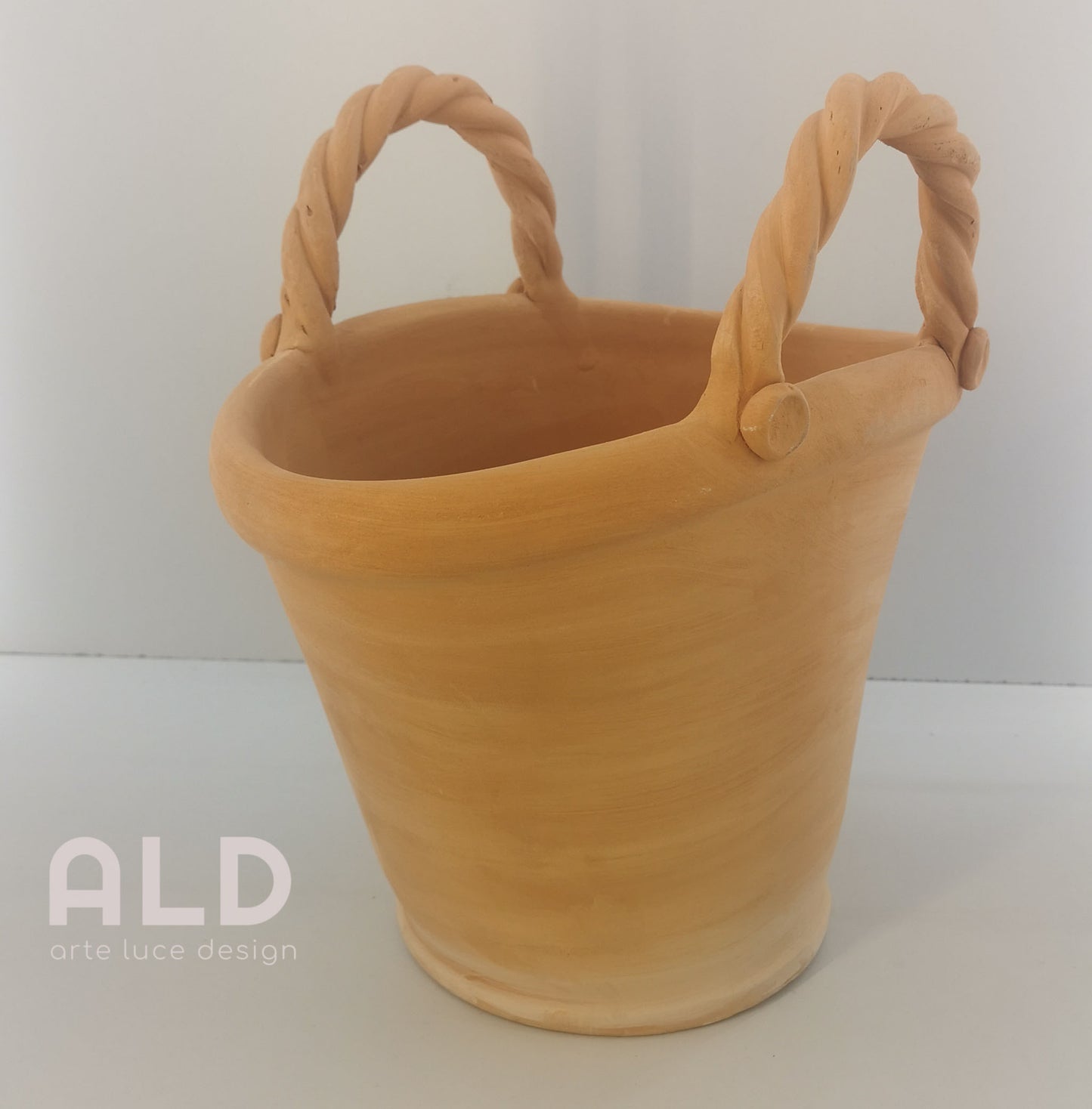 Porta riviste vaso porta piante fiori borsa in terracotta coffa da giardino