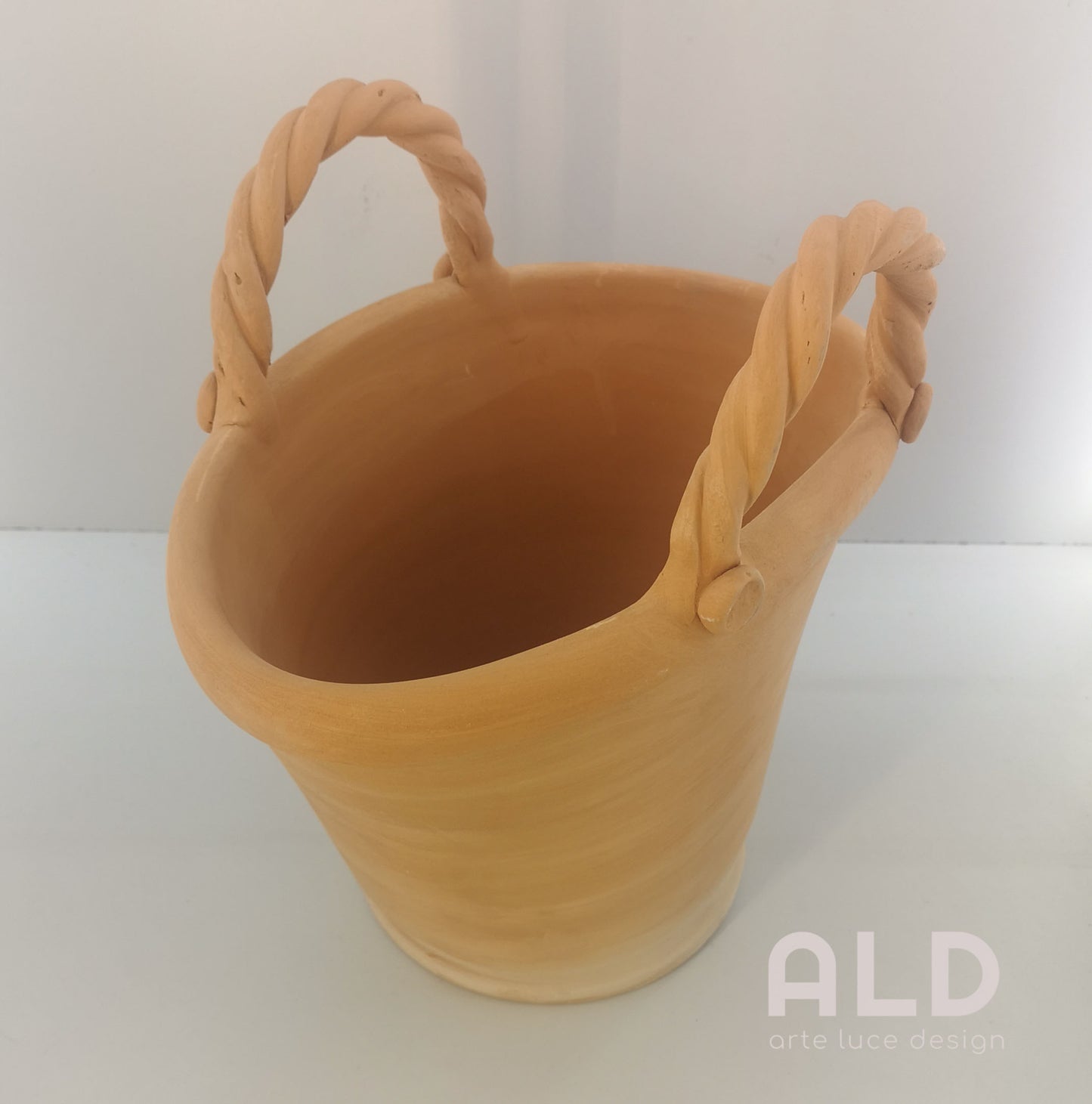 Porta riviste vaso porta piante fiori borsa in terracotta coffa da giardino