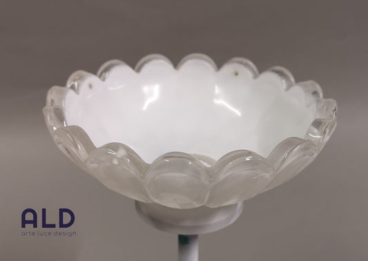 Bobeche tazza porta lampada vetro cristallo ricambio lampadario applique lumetto