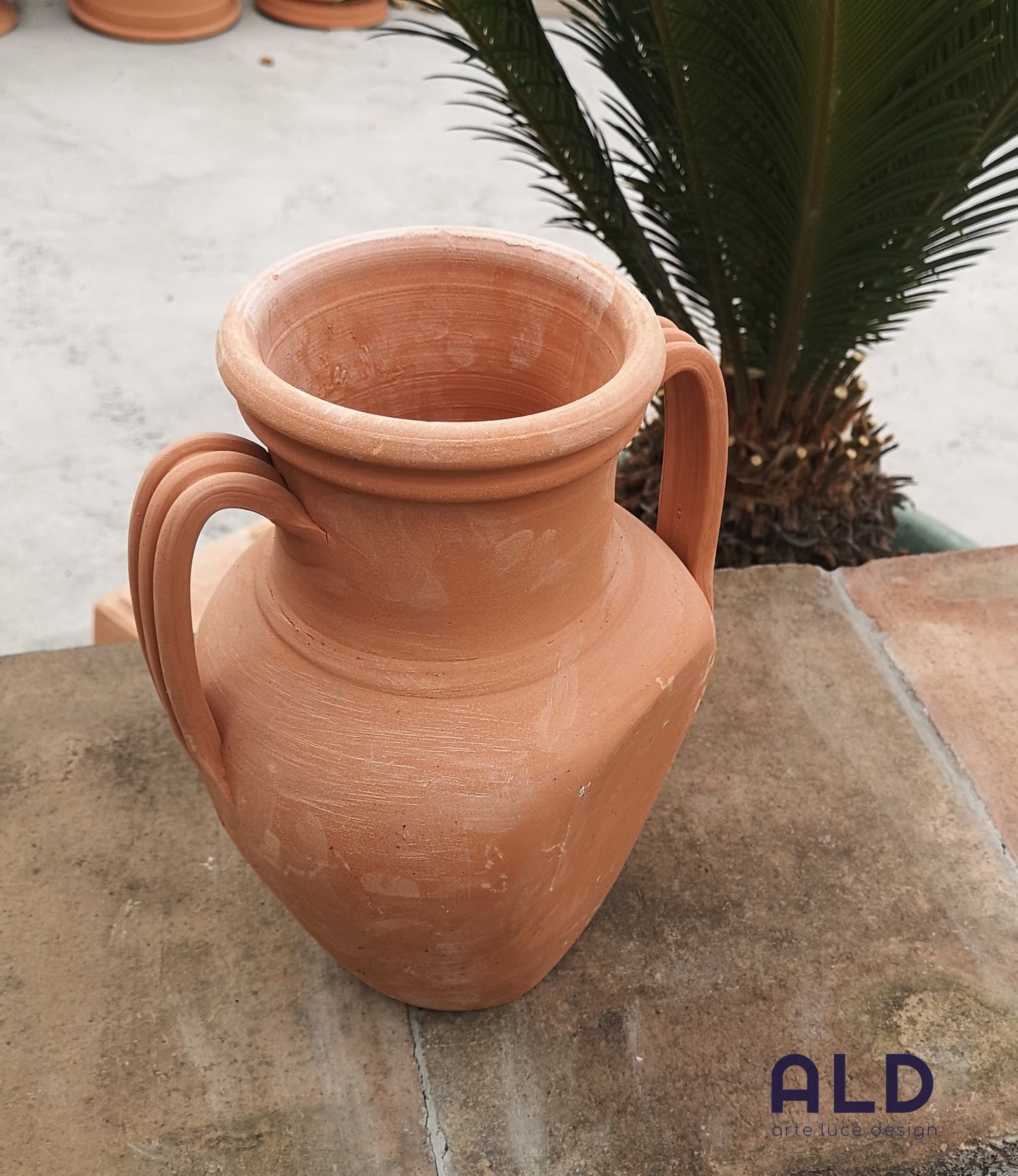 Vaso terracotta quattara rotta siciliana soprammobile da giardino porta piante