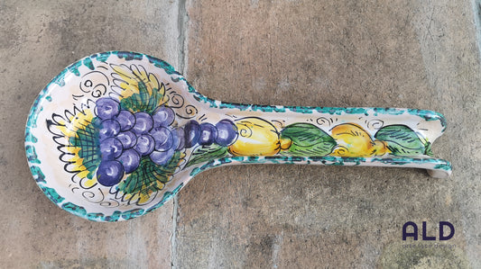 Poggia Mestolo in Ceramica di Caltagirone Porta Cucchiaio Decorazione da Cucina