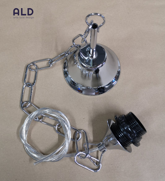 catena in metallo cromo per sospensione moderna ricambio lampadario attacco E27