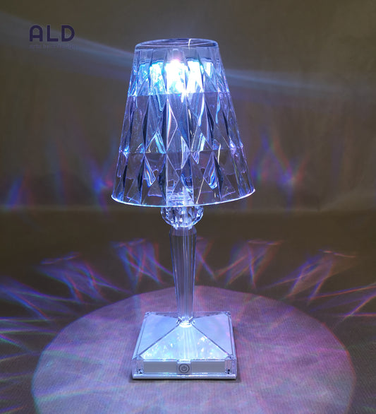 Lampada da tavolo led RGB ricaricabile lume comodino scrivania luce multicolor