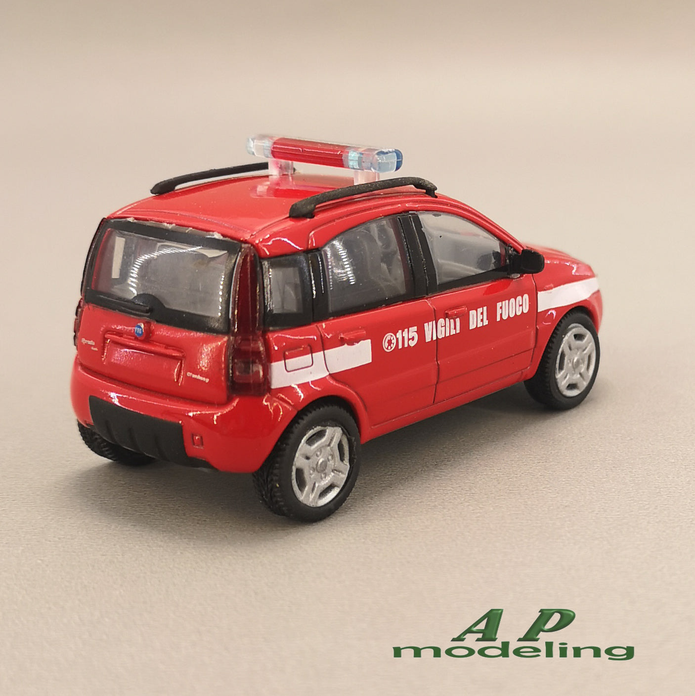 modellino auto 1/43 fiat panda vigili del fuoco pompieri modellini new ray