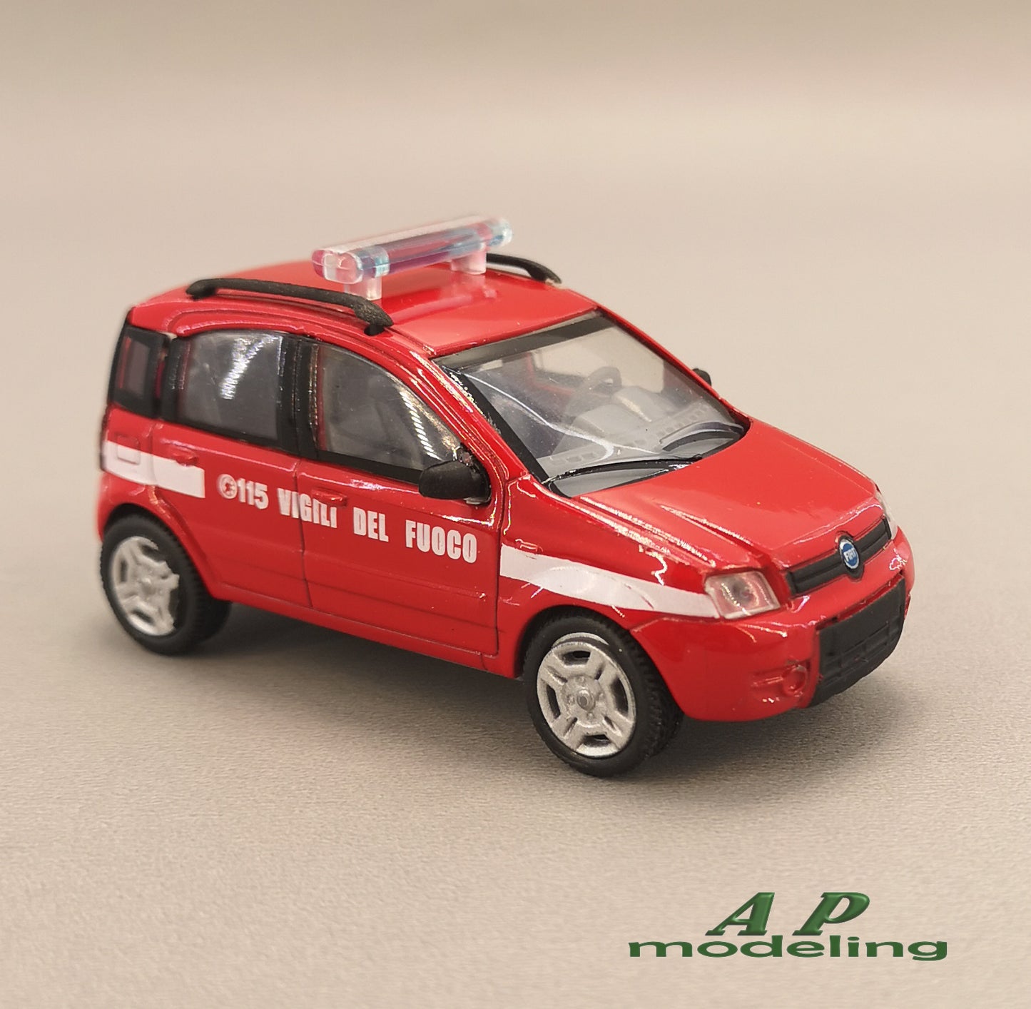 modellino auto 1/43 fiat panda vigili del fuoco pompieri modellini new ray