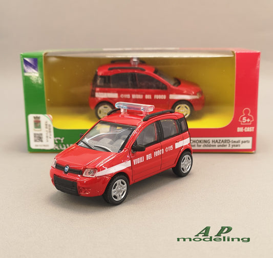 modellino auto 1/43 fiat panda vigili del fuoco pompieri modellini new ray