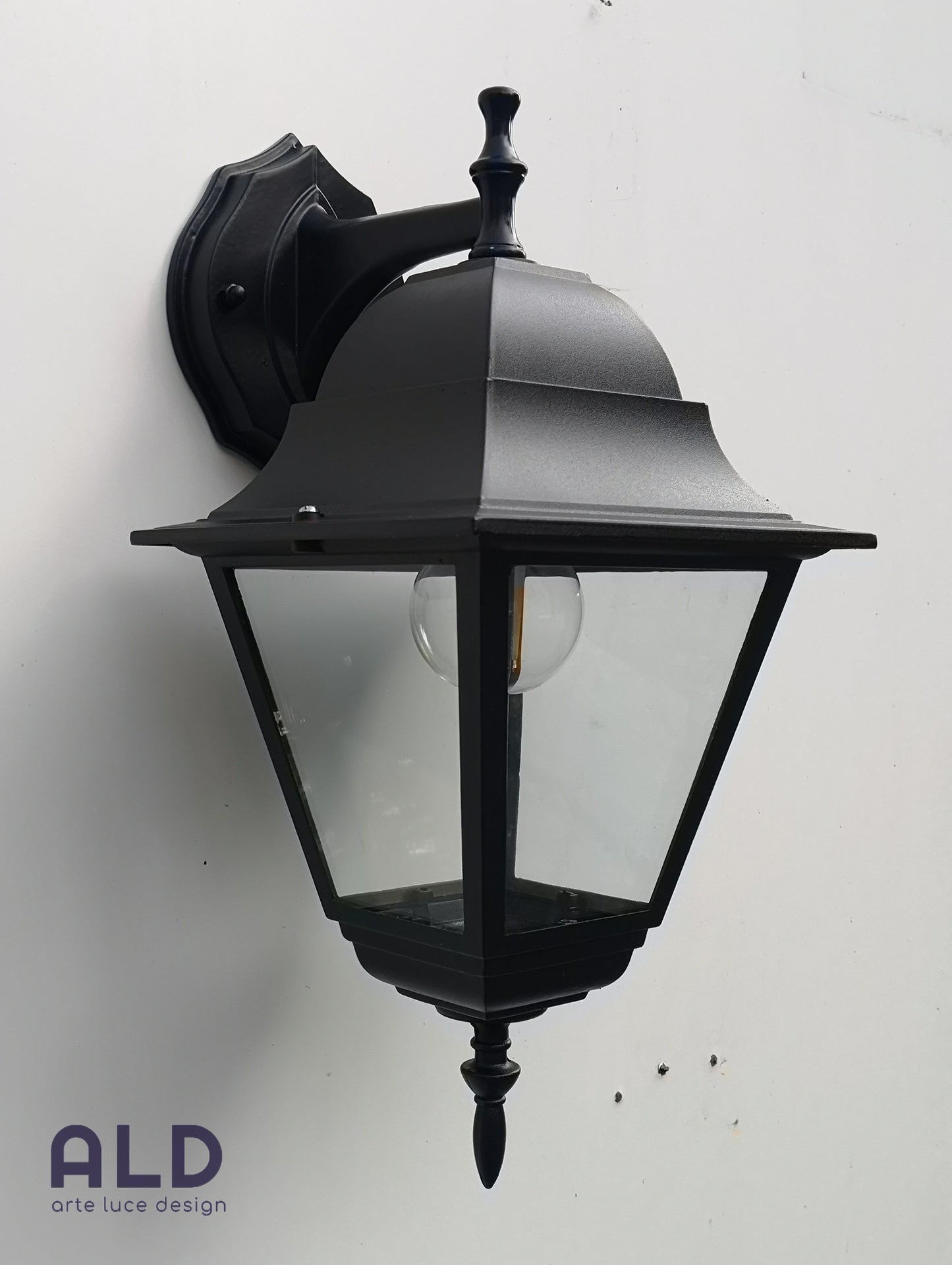 lanterna esterno rustico applique classico da muro in alluminio lampada e27 PN