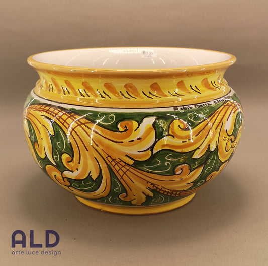 Vaso in ceramica di Caltagirone caspo porta piante cachepot  fiori da giardino