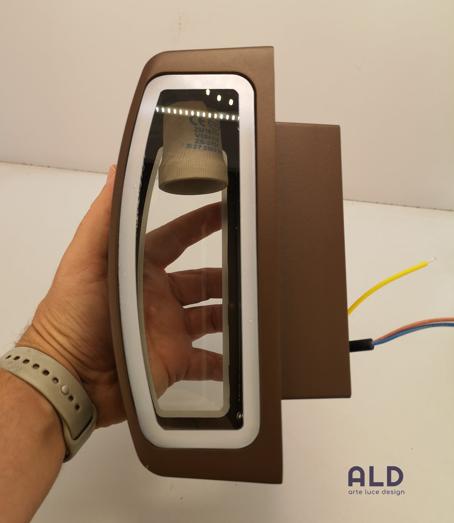 applique da esterno e27 bi emissione ip54 doppia luce illuminazione per parete