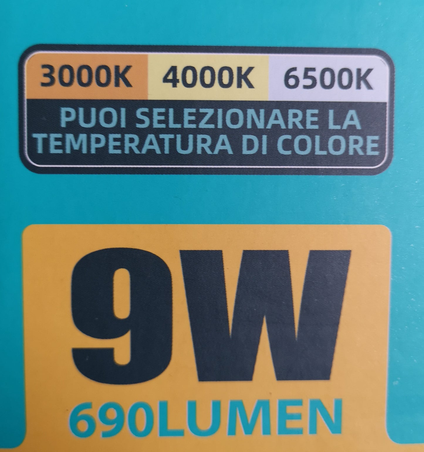 Applique led bianco lampada da parete doppia emissione 9w 3 tonalità luce