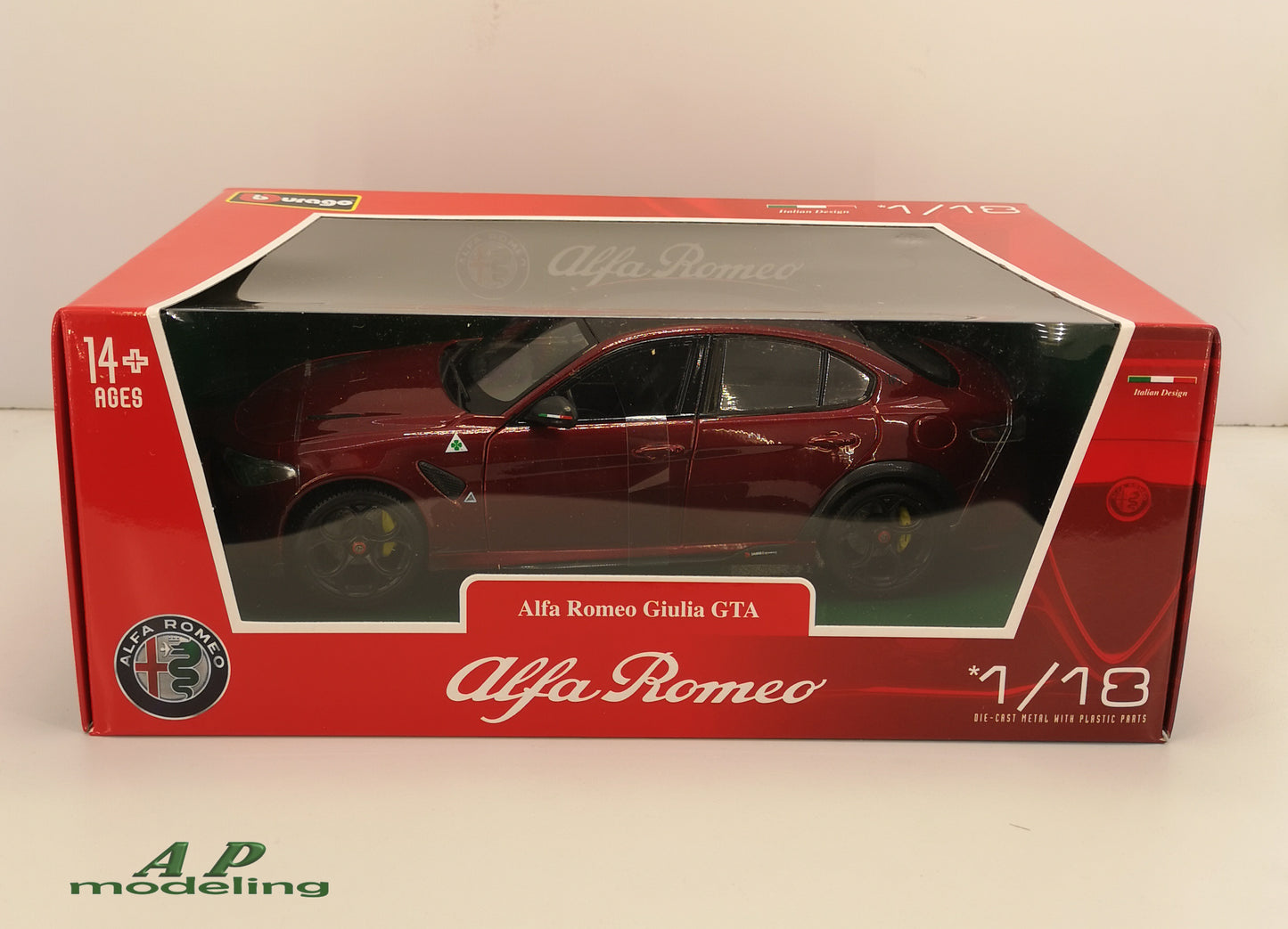 modellino alfa romeo giulia GTA modellini auto scala 1/18 da collezione bburago