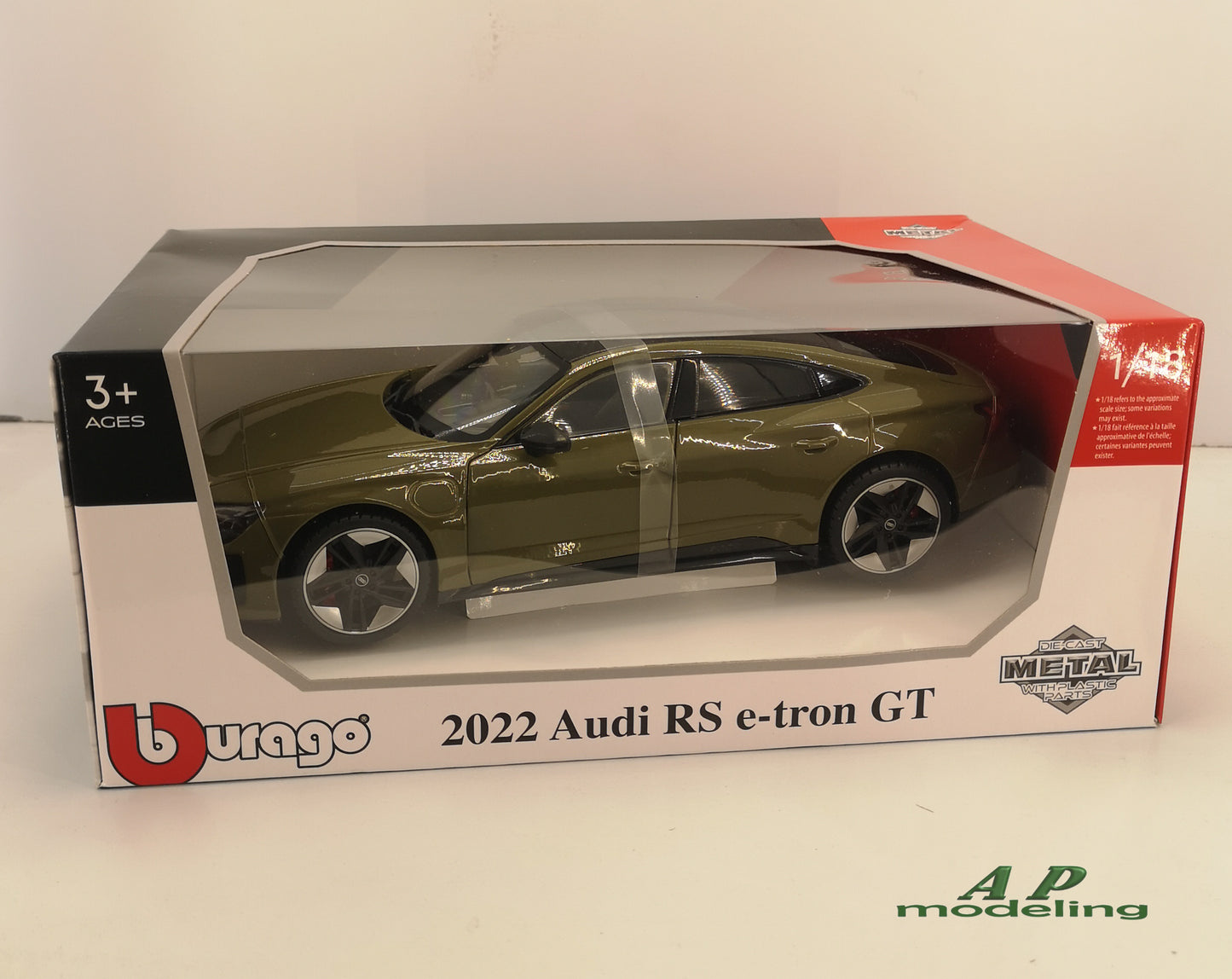 modellino auto scala 1/18 audi RS e-tron GT del 2022 modellini da collezione