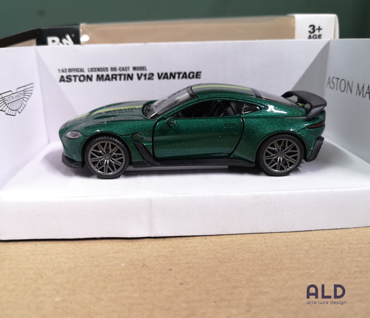 modellino auto scala 1/43 aston martin v12 vantage modellini die cast collezione