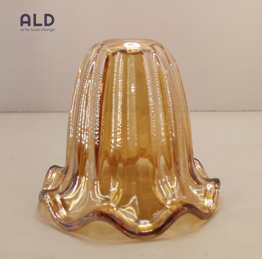 Ricambio lampadario lampada lume applique boccia in vetro ambra e14
