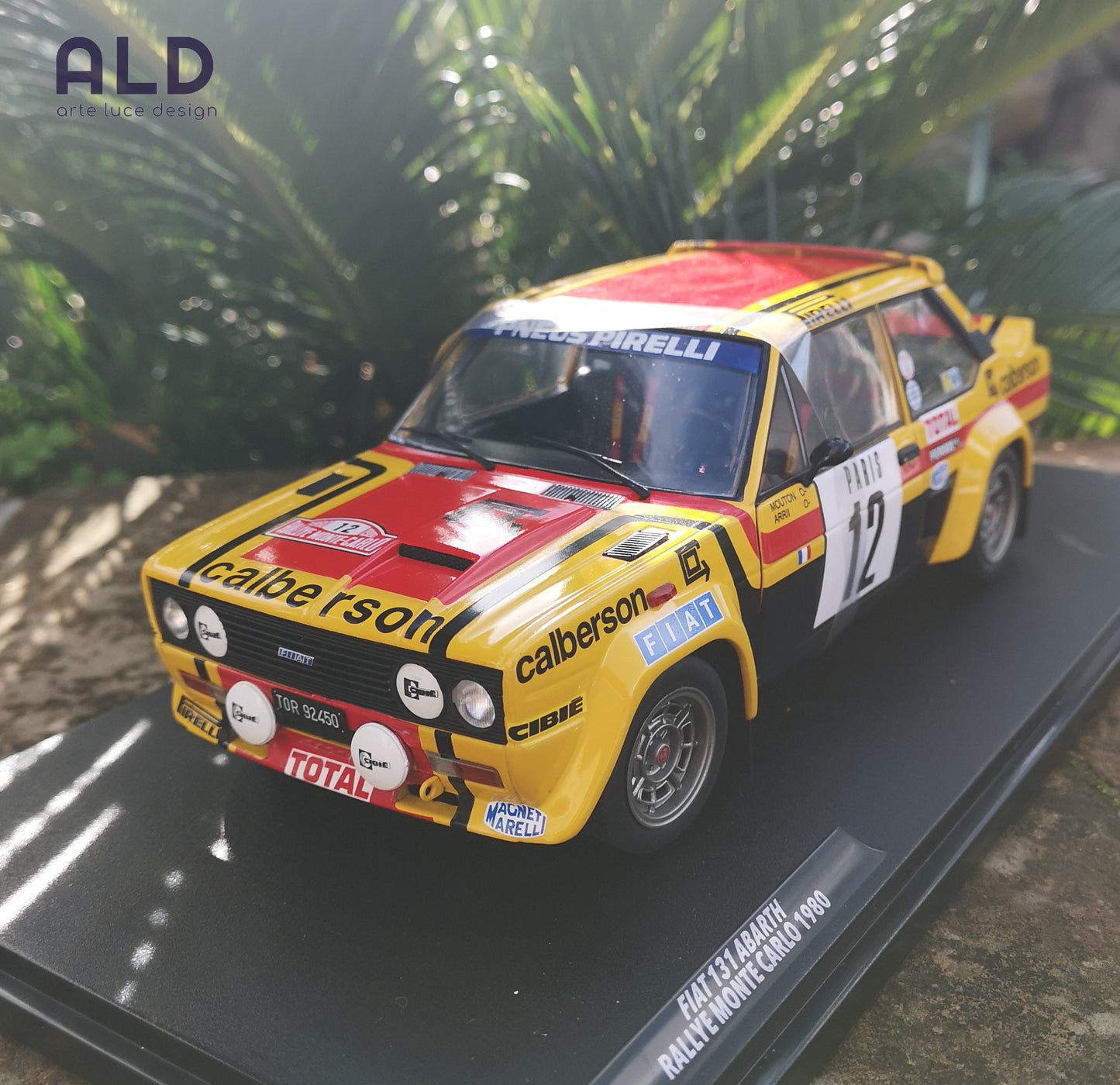 modellino auto scala 1/18 FIAT 131 abarth rallye montecarlo 1980 della solido