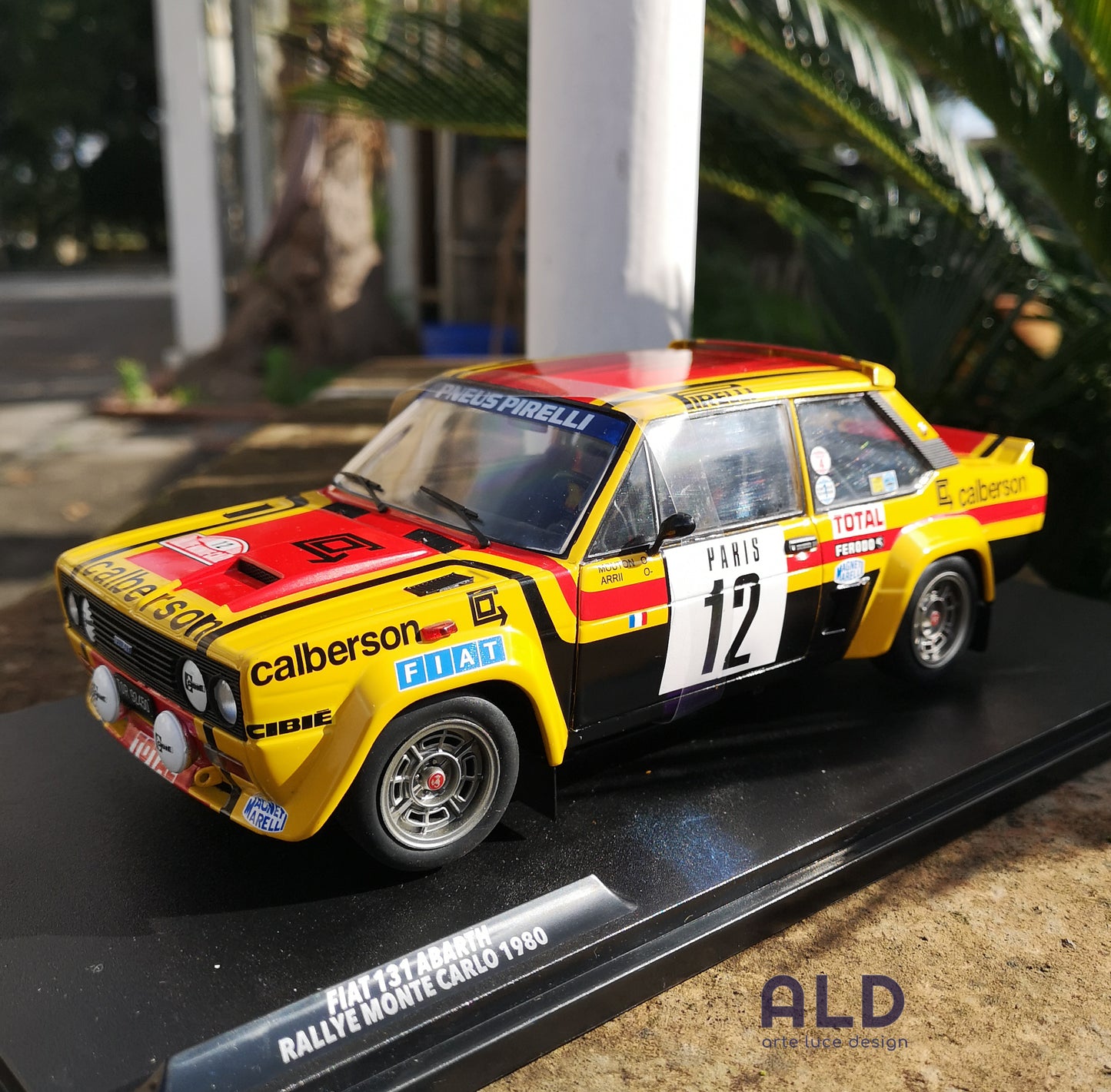 modellino auto scala 1/18 FIAT 131 abarth rallye montecarlo 1980 della solido