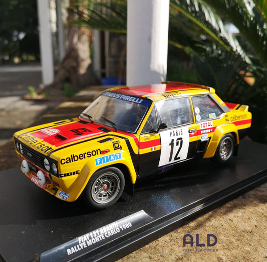 modellino auto scala 1/18 FIAT 131 abarth rallye montecarlo 1980 della solido