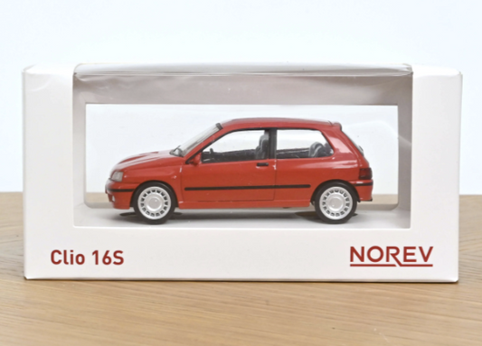 modellino auto scala 1/43 Renault Clio 16S red modellini collezione Norev