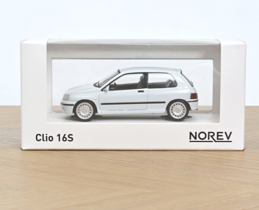 modellino auto scala 1/43 Renault Clio 16S white modellini collezione Norev