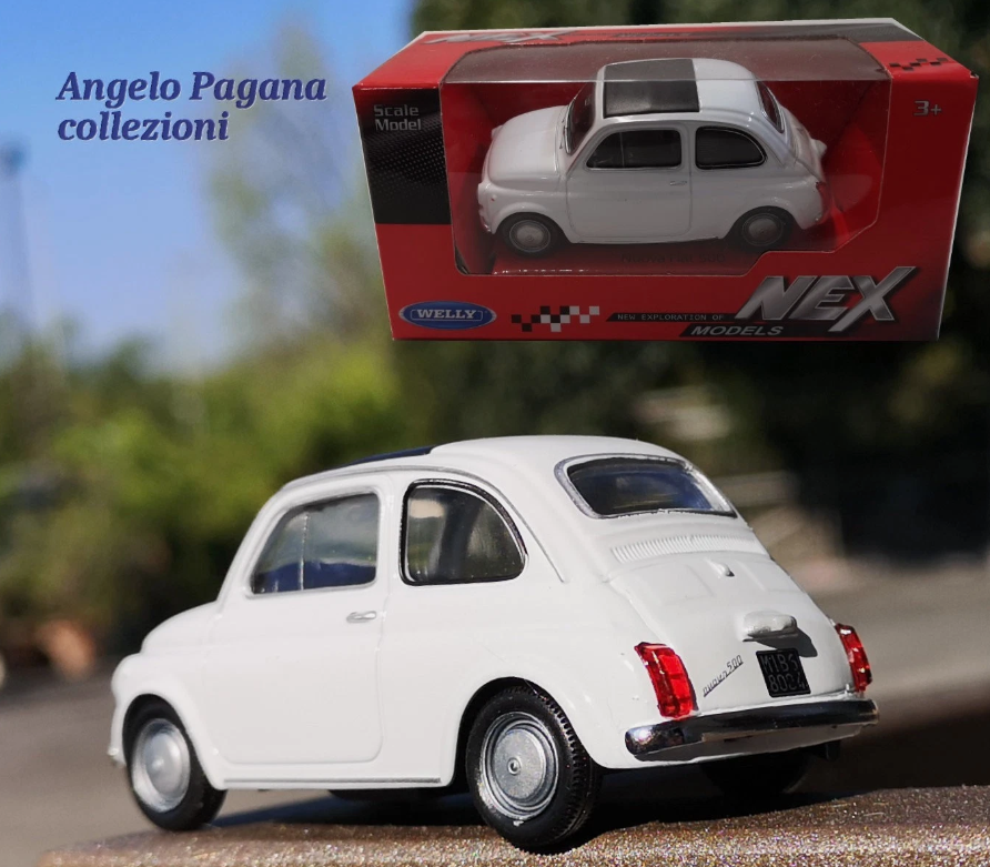 modellino auto scala 1/43 fiat 500 cinquecento macchinina modellini  welly