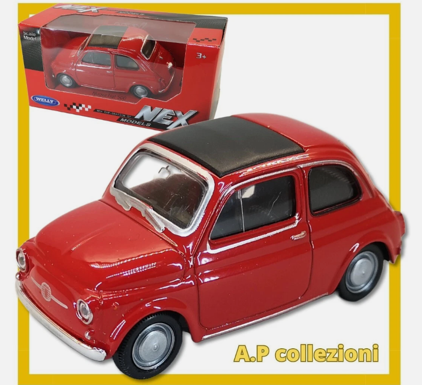 modellino auto scala 1/43 fiat 500 cinquecento macchinina modellini della welly