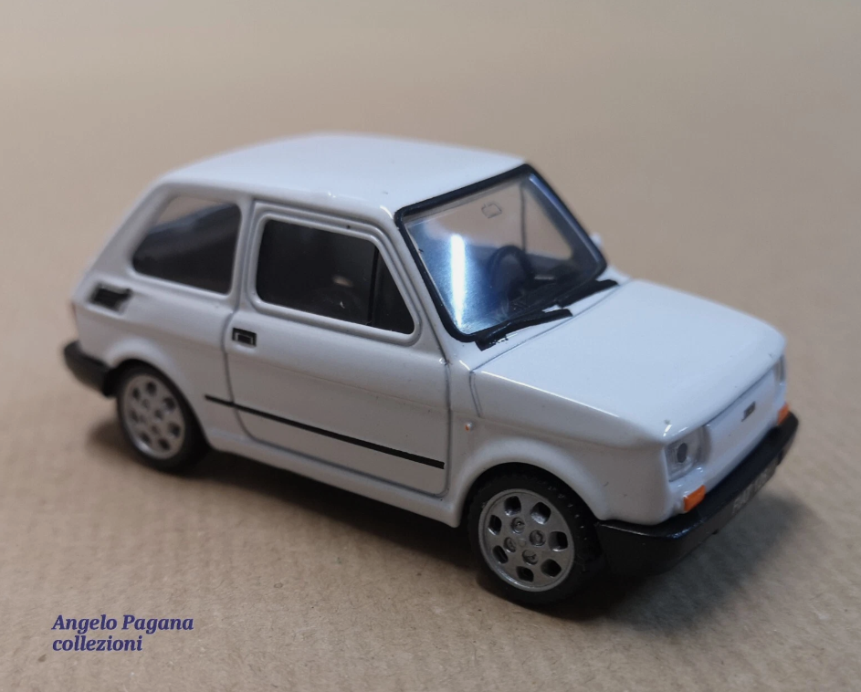 auto modellino 1:43 fiat 126 della welly nex modellini da collezione die cast bi