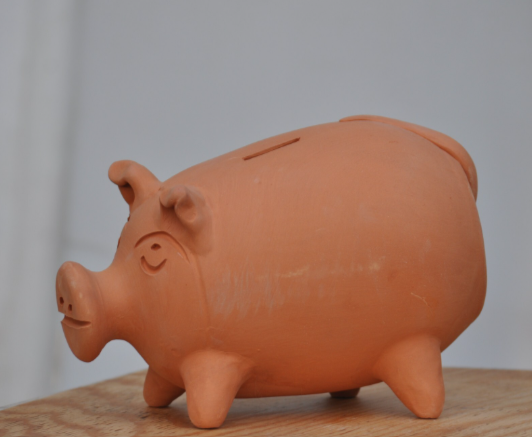 Salvadanaio terracotta maialino piccolo medio grande porcellino portamonete