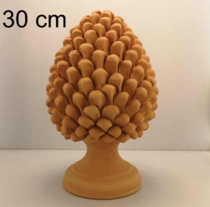 pigna siciliana in terracotta grezza da arredamento soprammobile portafortuna