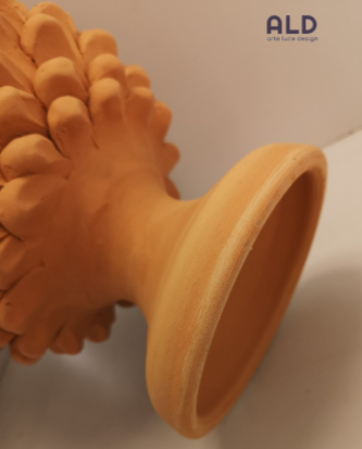 pigna siciliana in terracotta grezza da arredamento soprammobile portafortuna