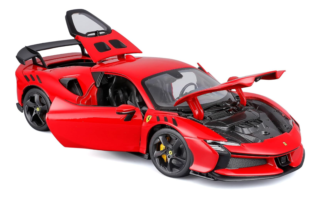 modellino auto 1/18 Ferrari sf90 xx stradale rossa modellini  collezione burago