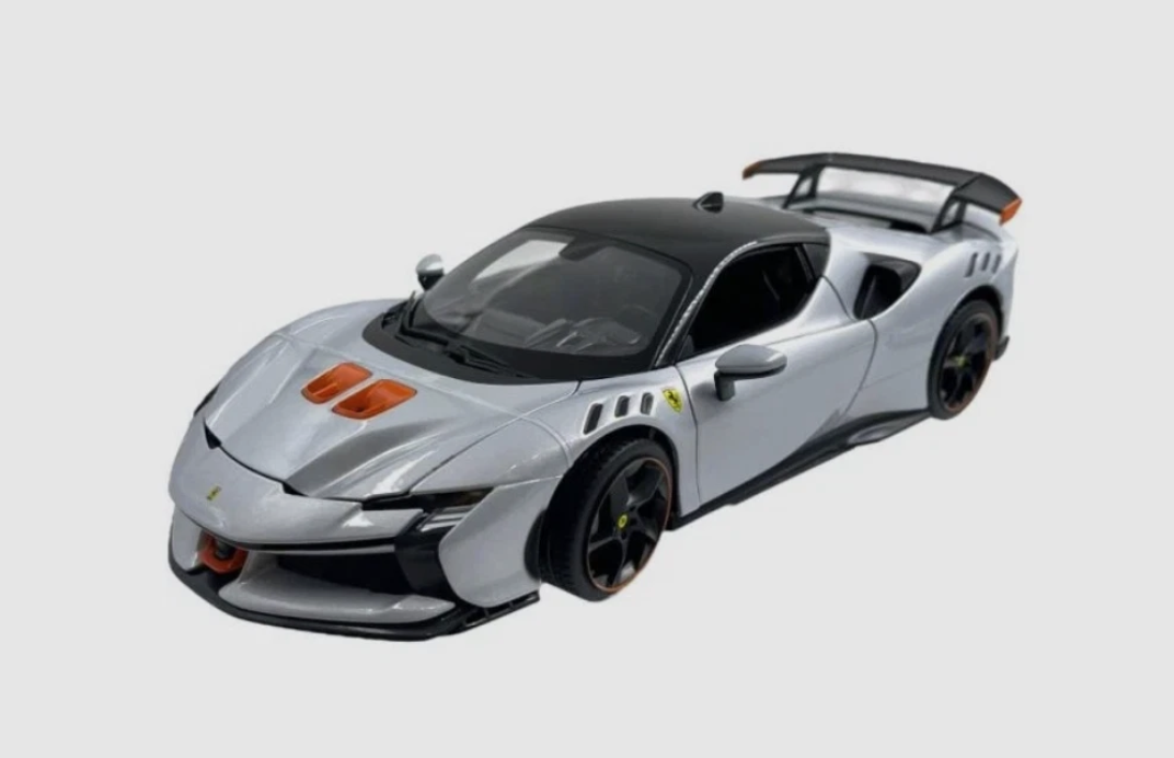 modellino auto 1/18 Ferrari sf90 xx stradale griga modellini da collezione Bburago