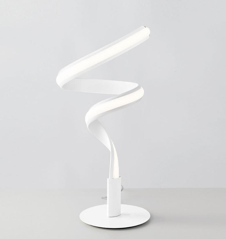 Lampada Led moderna in metallo bianco luce naturale 4000k per camera da letto