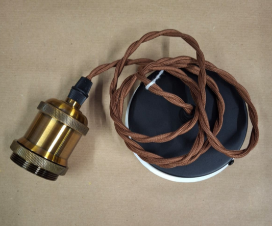 Sospensione vintage bronzo ricambio lampadario porta lampada E27 per vetri