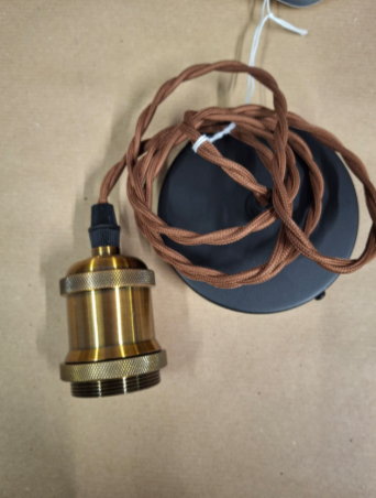 Sospensione vintage bronzo ricambio lampadario porta lampada E27 per vetri