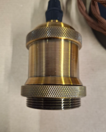Sospensione vintage bronzo ricambio lampadario porta lampada E27 per vetri