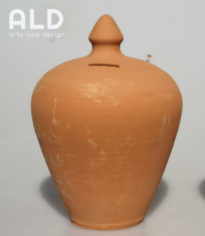Salvadanaio vintage in Terracotta Portamonete Artigianale Altezza 24cm
