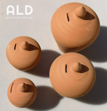 Salvadanaio vintage in Terracotta Portamonete Artigianale Altezza 24cm