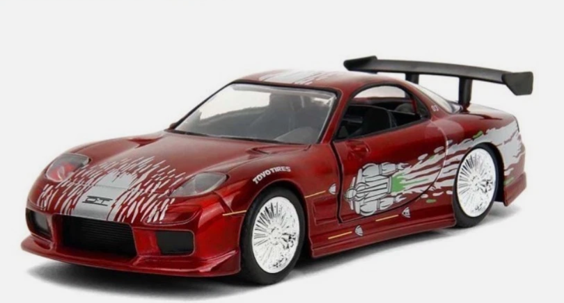 modellino auto scala 1:32 Dom's Mazda RX-7  25 anni Fast & Furious di Jada Toys