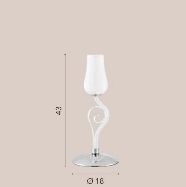 Lampada Da Tavolo In Vetro Bianco lumetto moderno per camera da letto 1 luce e14