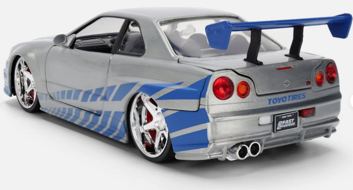 modellino auto scala 1/24 Brian's Nissan Skyline GT-R 25 anni Fast&Furious Jada