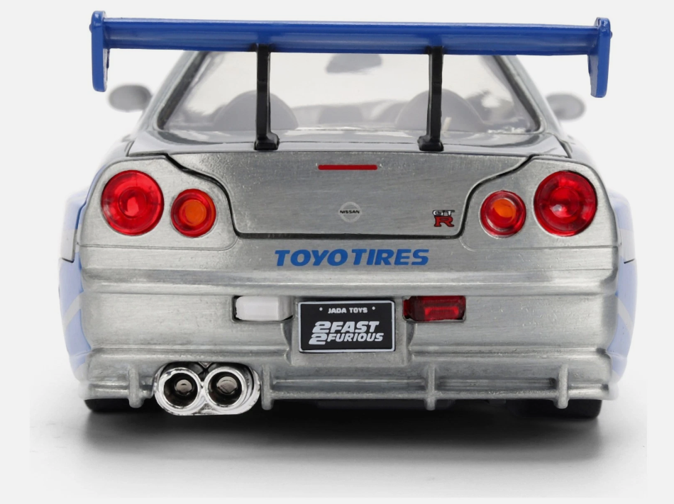 modellino auto scala 1/24 Brian's Nissan Skyline GT-R 25 anni Fast&Furious Jada