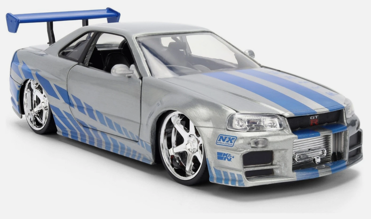 modellino auto scala 1/24 Brian's Nissan Skyline GT-R 25 anni Fast&Furious Jada
