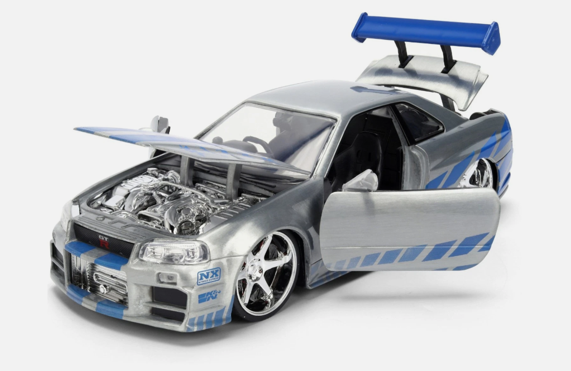 modellino auto scala 1/24 Brian's Nissan Skyline GT-R 25 anni Fast&Furious Jada