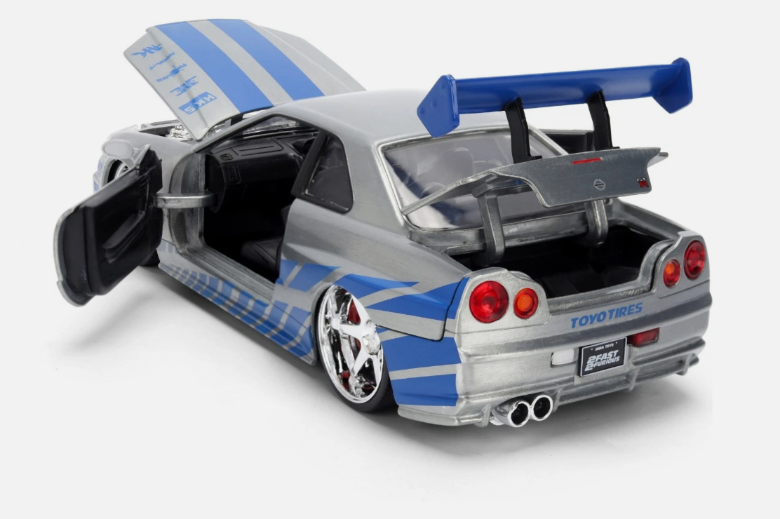 modellino auto scala 1/24 Brian's Nissan Skyline GT-R 25 anni Fast&Furious Jada