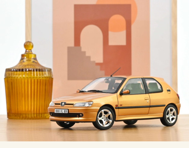 modellino auto scala 1/18 Peugeot 306 S16 oro modellini della norev